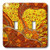 3dRose LLC lsp_100786_2 Red Orange N Yellow Mosaic Double Toggle Switch