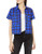 Obey Women s Short Sleeve Cropped Work Shit Cobalt Multi Medium
