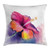 Ambesonne Watercolor Flower Home Decor Throw Pillow Cushion Cover, Hibiscus Flower in Pastel Abstract Romantic Petal Pattern, Decorative Square Accent Pillow Case, 18 X 18 Inches, Orange Purple