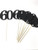 Set of 8 Number 60 Centerpiece Sticks for Anniversary Reunion 60th Birthday (Black)