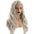 Anogol Hair CapGlueless Platinum Ash Blonde Lace Front Wig Wavy Fashion Long Synthetic Wigs for Women Replacement Hair Wig