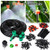 OUTERDO 40M Micro Drip Irrigation Kit Patio Plant Watering Kit Garden Mist Cooling Irrigation System Automatic Micro Flow Drip Watering System with Distribution Tubing Hose Adjustable Nozzles