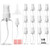 HATOKU 12 Pack 2oz/60ml Mini Plastic Spray Bottles Small Empty Refillable Container Fine Mist Sprayers for Travel Essential Oils Perfumes