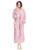 PAVILIA Women Hooded Plush Soft Robe  Fluffy Warm Fleece Sherpa Shaggy Bathrobe S/M Light Pink