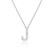 PAVOI 14K White Gold Plated Cubic Zirconia Initial Necklace  Letter Necklaces for Women  J Initial