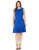 Gabby Skye Women s Plus Size Sleeveless Round Neck Swirl Knit Fit  Flare Dress Royal 20W