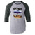 Lost in Space Jupiter 2 Gray XL Raglan Baseball Tee Shirt