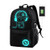 Anime Backpack for School, SKL Luminous Backpack Canvas Cartoon Backpack with usb Cable and Lock and Pencil Bag for Teens Girls Boys-Black