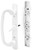 SlideCo 144667 Sliding Door Handle Set White Centered Lever