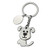 Metal Keychain Key Chain Ring Dog Keychain Silver