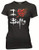 Ripple Junction Buffy The Vampire Slayer I Heart Buffy Junior TShirt XL Black