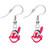 Baseball Logo Earrings Pierced