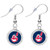 Baseball Crystal Earrings Pierced