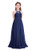 MSemis Girls  Princess Halter Neck FloorLength Lace Chiffon ALine Junior Bridesmaid Dress Navy Blue 14