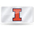 NCAA Rico Industries Laser Inlaid Metal License Plate Tag Illinois Fighting Illini