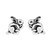 Adorable Bunny Rabbit  925 Sterling Silver Stud Earrings