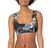 Roxy Junior s Printed Beach Classics Bralette Bikini Top Anthracite Tropical Sample S