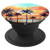 Sunset Beach Watercolor Scene Tropical Palm Trees PopSockets Grip and Stand for Phones and Tablets