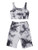 SweatyRocks Women s Two Piece Shorts RibKnit Crop Tank Tops Bodycon Pants Sets Tracksuit Grey Small