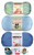 Bernat Softee Baby Acrylic Yarn 3 Pack Bundle Includes 3 Patterns DK Light Worsted #3 (Aquarium Blue Mix)