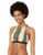 Hurley Junior s Quick Dry Compression Printed Bikini Surf Top Aurora Green S