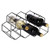 waturis Wine Rack Countertop 9 Bottle Honeycomb Modern Tabletop Wine Bottle Holder for Wine Storage Freestanding Black Metal Countertop Wine Rack for Cabinets Kitchen Countertop Wine Cellar Bar