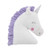 Little Love by NoJo Shaped Plush Sherpa Decorative Pillow, Unicorn, White, Lilac, Silver, Lavender