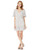 Jack by BB Dakota Junior s Contrast Swiss dot Chiffon Flutter Sleeve Dress Ivory Large