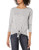 BB Dakota Junior s Weslan tie Front Knit top Heather Grey Large