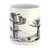 Ambesonne Cactus Mug Sketchy Hand Drawn Print of Desert Plants with Mexican Travellers Image Ceramic Coffee Mug Cup for Water Tea Drinks 11 oz Charcoal Grey