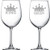 G255 King Queen Wine Glass set 11 oz Rock Glass set 10 oz Gift for couples, Parents, wife husband mother father (Wine Glass 11 oz)