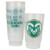 NCAA Frosted Plastic Tailgating Cups 16oz 4Pack Colorado State Rams