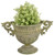 Esschert Design AM71 Aged Metal Wall Urn Green