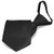 TieMart Black Solid Color Zipper Tie 20  Length