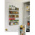 Evelots Spice Rack5 ShelvesWall/Door MountNo RustEasy CleanUp to 40 Bottles