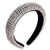 Velvet Padded Rhinestone Crystal Headband Wide Bejewelled Hairbands Hair Hoop Party Wedding Headwear Hair Accessories For Woman Girls silver
