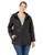INTL d e t a i l s Women s Plus Size Zip Front Hooded Jacket Black 19 1X