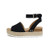 Soda Topic Open Toe Buckle Ankle Strap Espadrilles Flatform Wedge Casual Sandal 8 5 Black