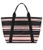 Victoria  s Secret Sparkle Tote Bag Stripe Black Pink Large