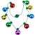 9 LED Christmas Light Necklace 3 Modes Light up Bulb Necklace Halloween Xmas Family Parties