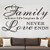 VODOE Wall Decals for Living Room Family Wall Decals Quote Bedroom Home Inspirational Couple Romantic Live Saying Art Decor Vinyl Stickers Family Where Life Begins and Love Never Ends 27  x 16