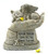 Bellaa 22892 Cat Statue Angel Pet Memorial Garden Grave Marker Tribute in God's Hands