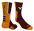 TCK Virginia Tech Perimeter Crew Socks Cardinal/Orange/White Large