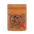 HOOey Roughy Red Logo Tooled Money Clip Brown
