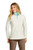 Lands  End WMS Quarter Zip Fleece Pullover Ivory Zebra Emboss Plus 3X