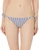 Roxy Junior s Printed Softly Love Regular Fit Bikini Swimsuit Bottom Medium Blue Cornfield Stripe Sample L