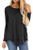 Yidarton Women s Comfy Casual Loose Long Sleeve Tops Blouse Tunic T Shirts Black1 XLarge