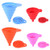 Yizel Silicone Collapsible Funnel Set of 4 Large and Small Funnel Foldable Kitchen Funnels for Filling Bottles Liquid Transfer Wide Mouth Funnel