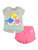 Pinkfong Baby Shark Toddler Girls Short Sleeve Tshirt Shorts Outfit Set Grey 3T