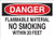 Brady 25068 Plastic Chemical   Hazardous Materials Sign  7  X 10   Legend  Flammable Material No Smoking Within 20 Feet